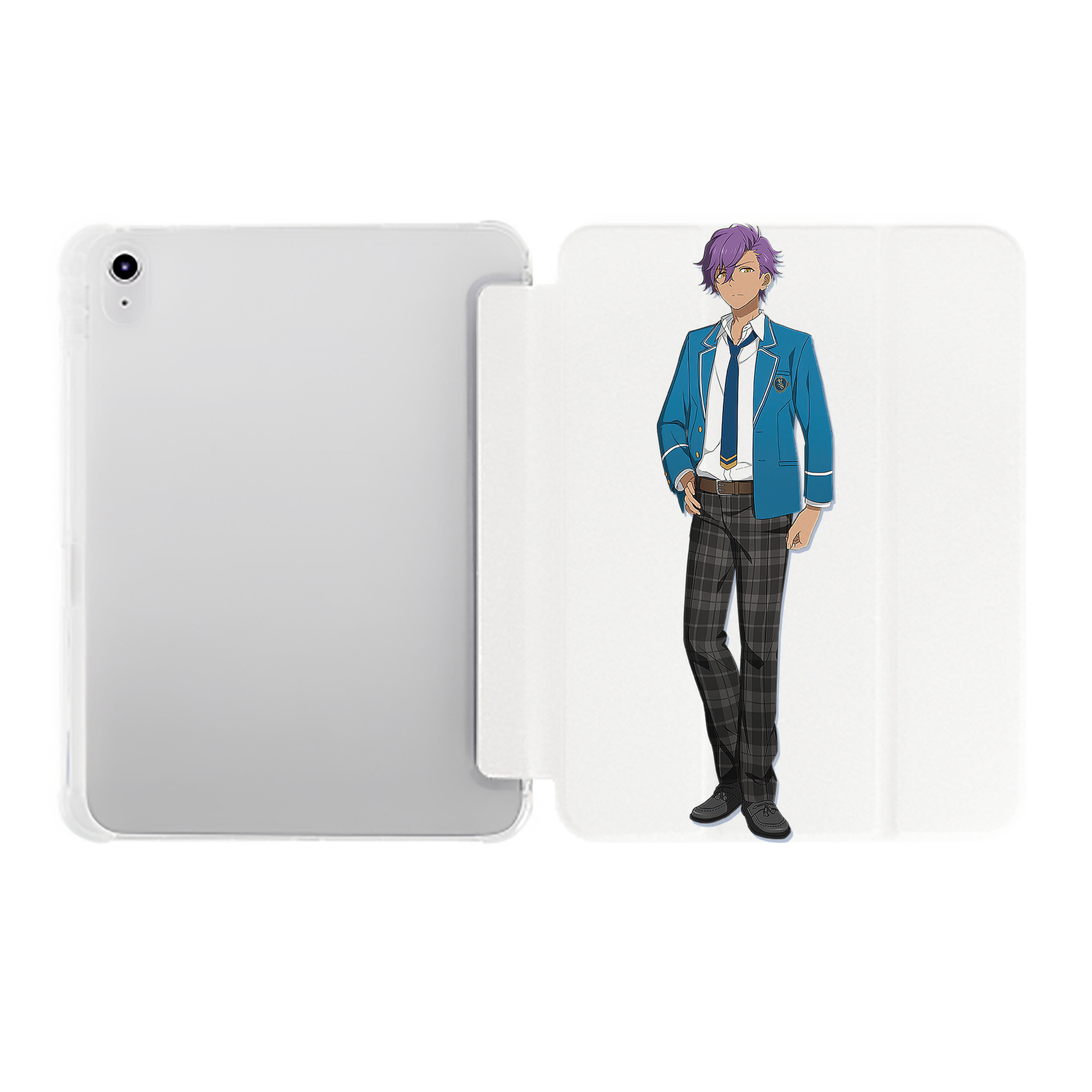 （画像用） あんさんぶるスターズ! Ensemble Stars IPad ケース ペン収納付き 三つ折りスタンド PUレザー×シリコン 対応機種9.5/10.5/10.9インチ